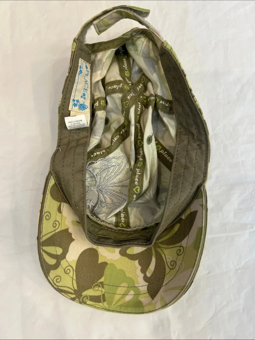 The Children's Place Green Camo Butterfly Baseball Cap